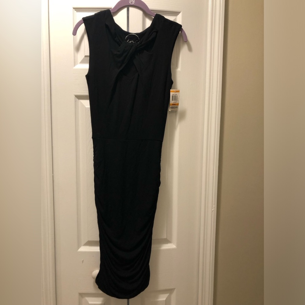INC cap sleeve midi length with side rouching NWT cutout detail